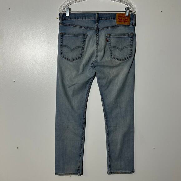 Levi’s 511 Slim Fit Distressed 5 Pocket Washed Blue Denim Jeans Men’s Size 33X30 - Picture 3 of 7